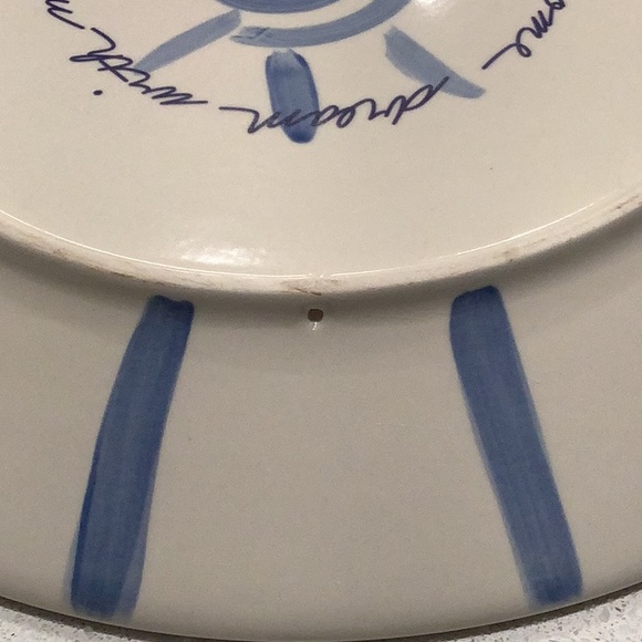 Diane Stoneware Artware Come Dream With Me Lipstick Fish Plate - Picture 9 of 9